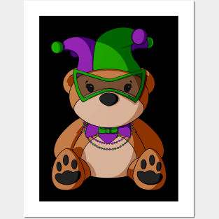 Mardi Gras Teddy Bear Posters and Art